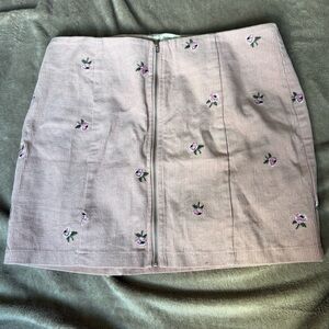 La Hearts Pink Floral Pencil Skirt